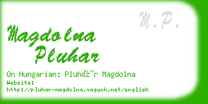 magdolna pluhar business card